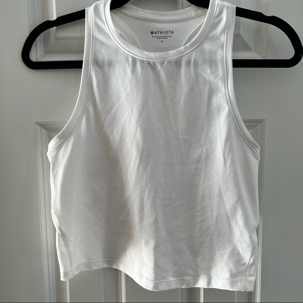 Athleta racer back crop